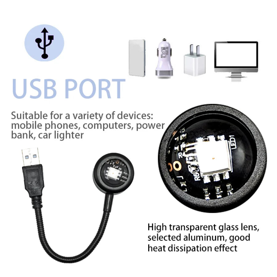 USBサンセットライト-360°カラーLED-