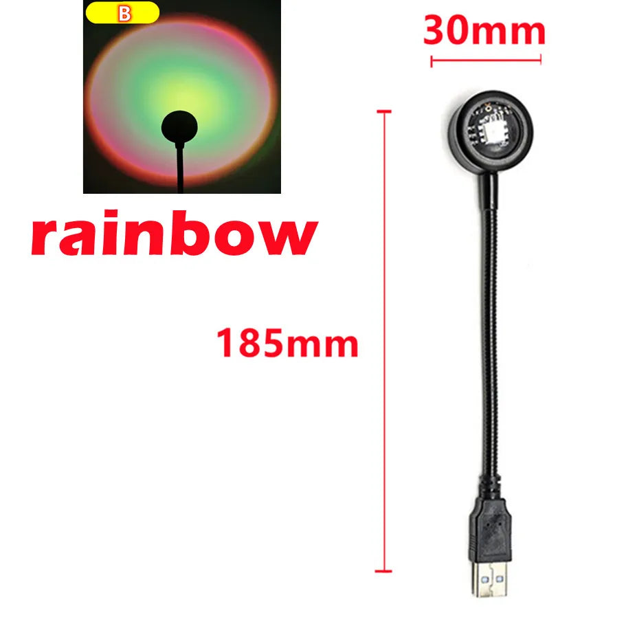 USBサンセットライト-360°カラーLED-