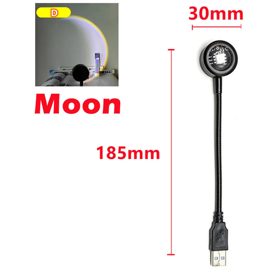 USBサンセットライト-360°カラーLED-