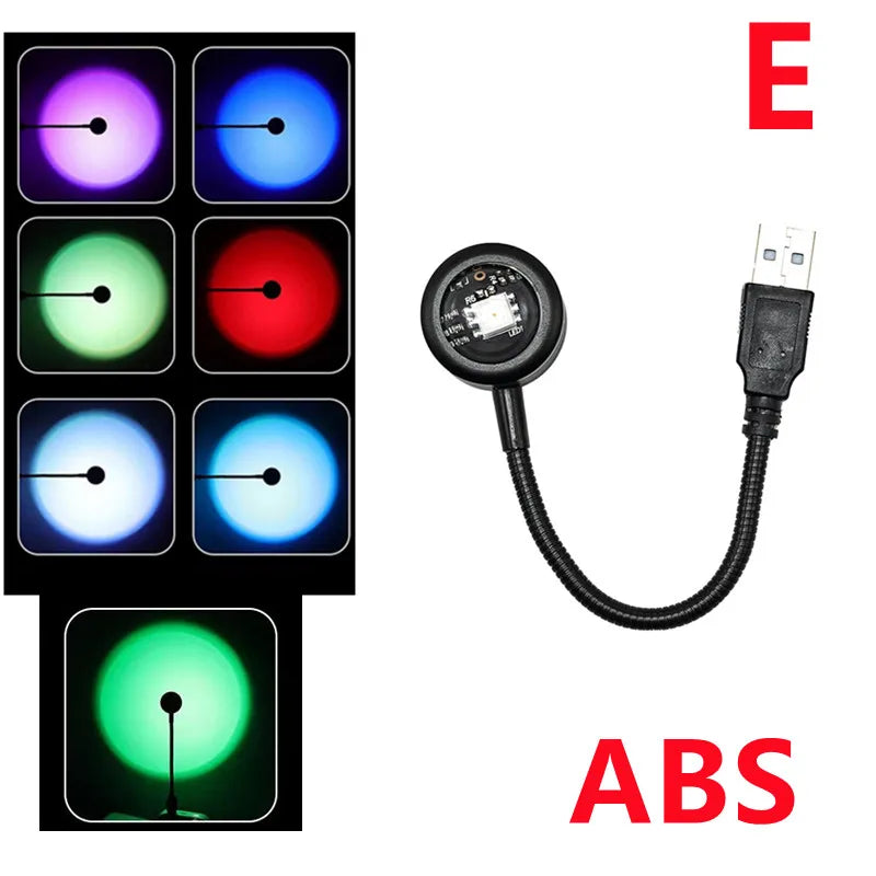 USBサンセットライト-360°カラーLED-