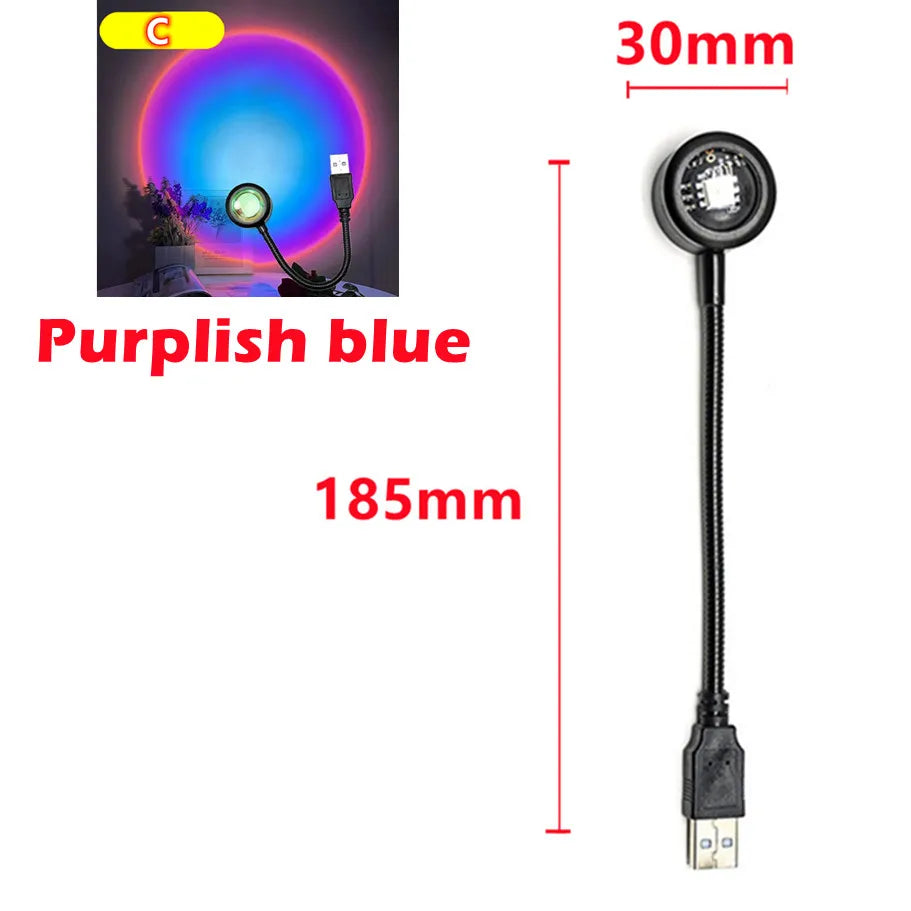 USBサンセットライト-360°カラーLED-